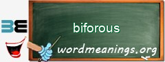WordMeaning blackboard for biforous